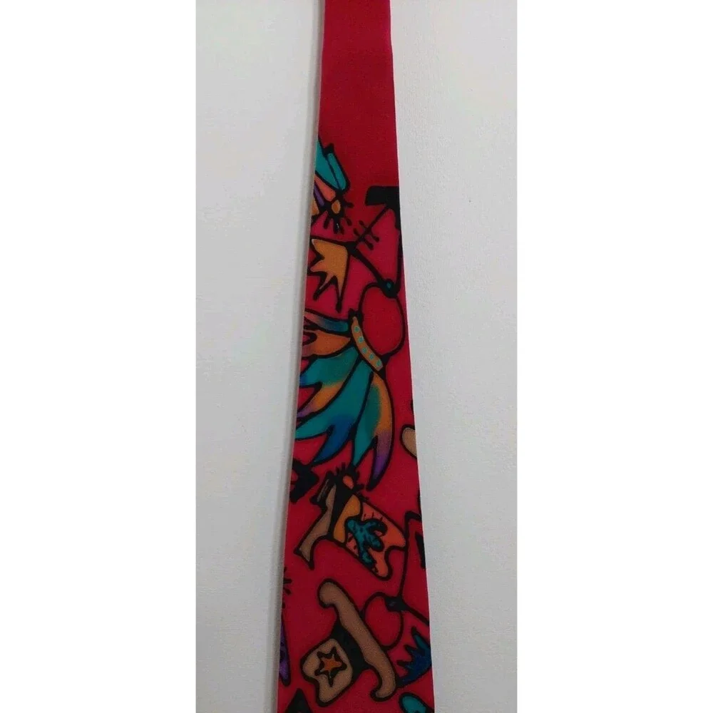 Robert Daskal Men's Tie Cowboys Sheriffs Indians Themed